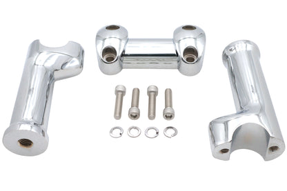 V-Twin Chrome 5 Inch Fat Riser Kit with Top Clamp for 1 Inch Handlebars, Part Number 76831-A