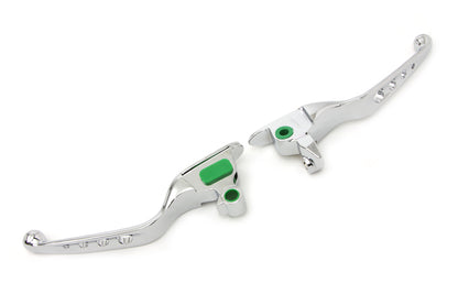 V-Twin Chrome Drilled Hand Lever Set for Harley Davidson FLT Models – Part H07-0561
