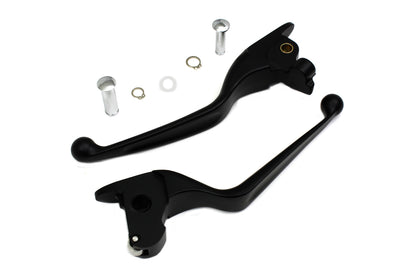 V-Twin Black Hand Lever Set for Harley Davidson FLT – Part #77513B