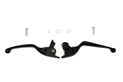 V-Twin Black Hand Lever Set for Harley Davidson FLT – Part #77513B
