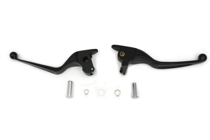 V-Twin Black Hand Lever Set for Harley Davidson FLT – Part #77513B