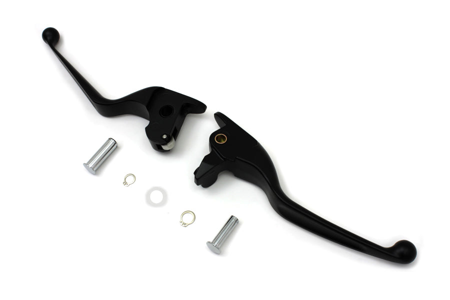 V-Twin Black Hand Lever Set for Harley Davidson FLT – Part #77513B