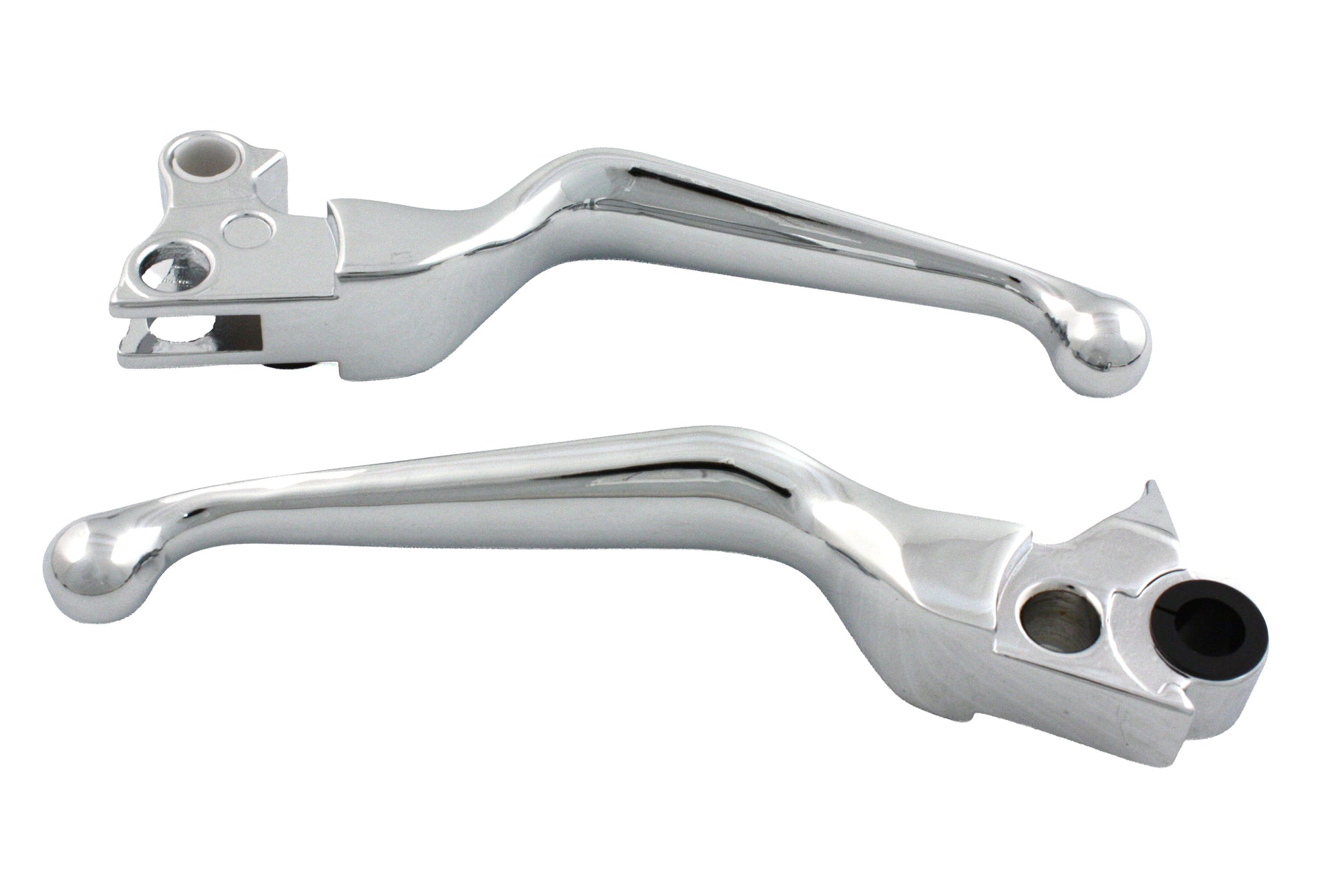 V-Twin Chrome V-Cut Hand Lever Set for Harley Davidson FLST (1996-2005)