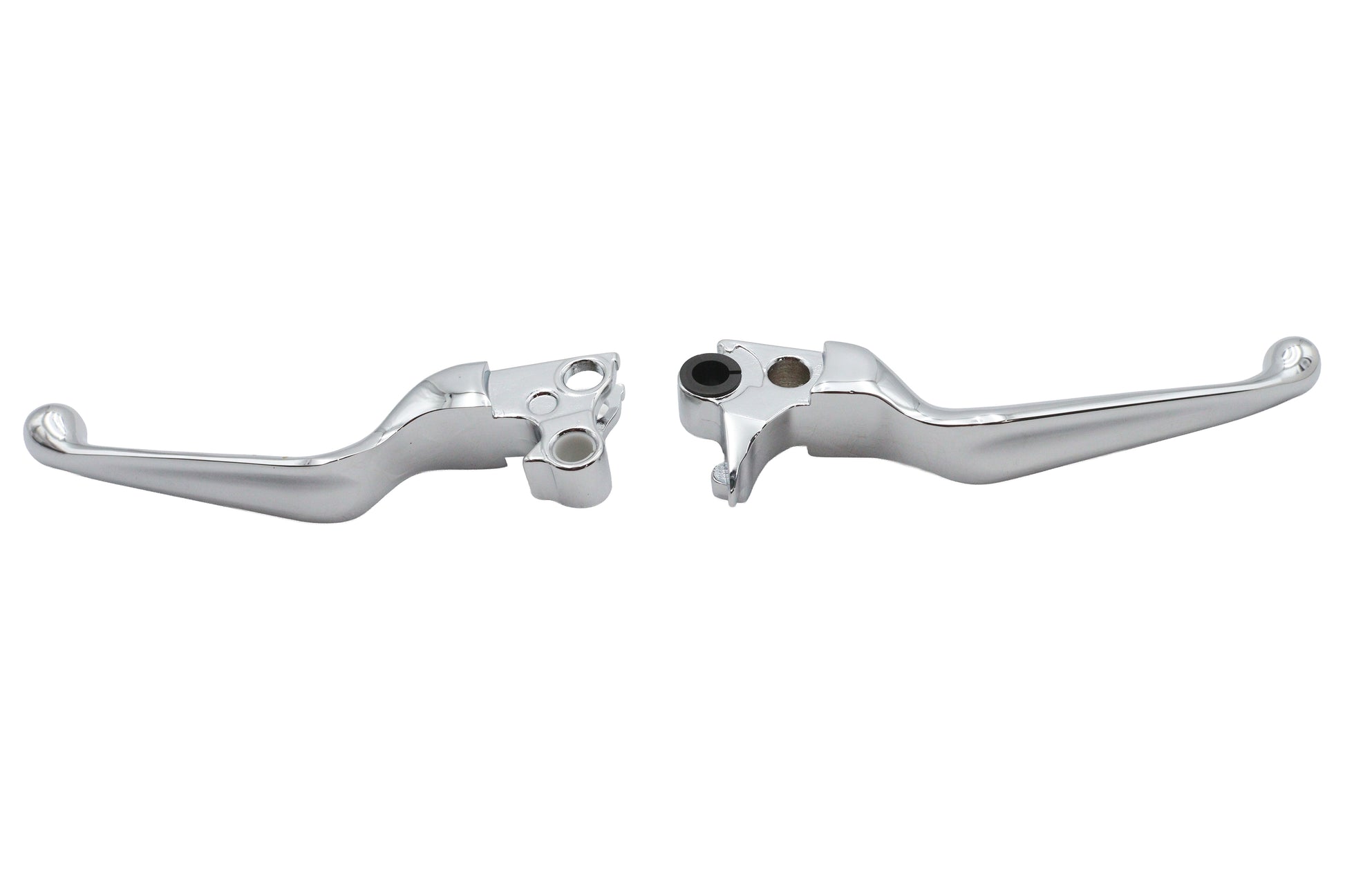 V-Twin Chrome V-Cut Hand Lever Set for Harley Davidson FLST (1996-2005)