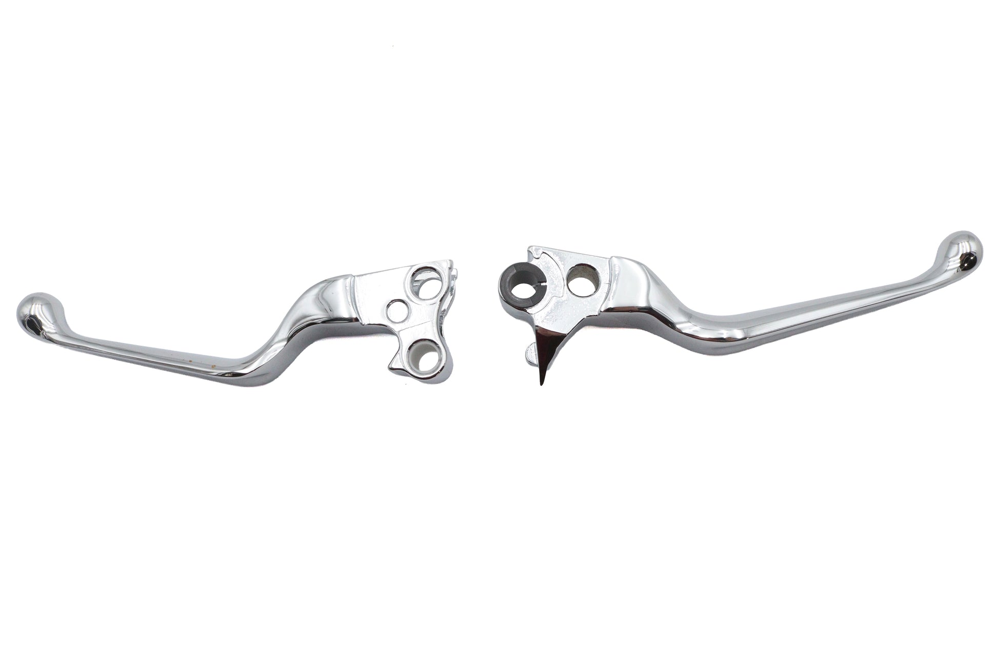 V-Twin Chrome V-Cut Hand Lever Set for Harley Davidson FLST (1996-2005)