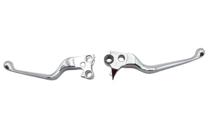V-Twin Chrome V-Cut Hand Lever Set for Harley Davidson FLST (1996-2005)