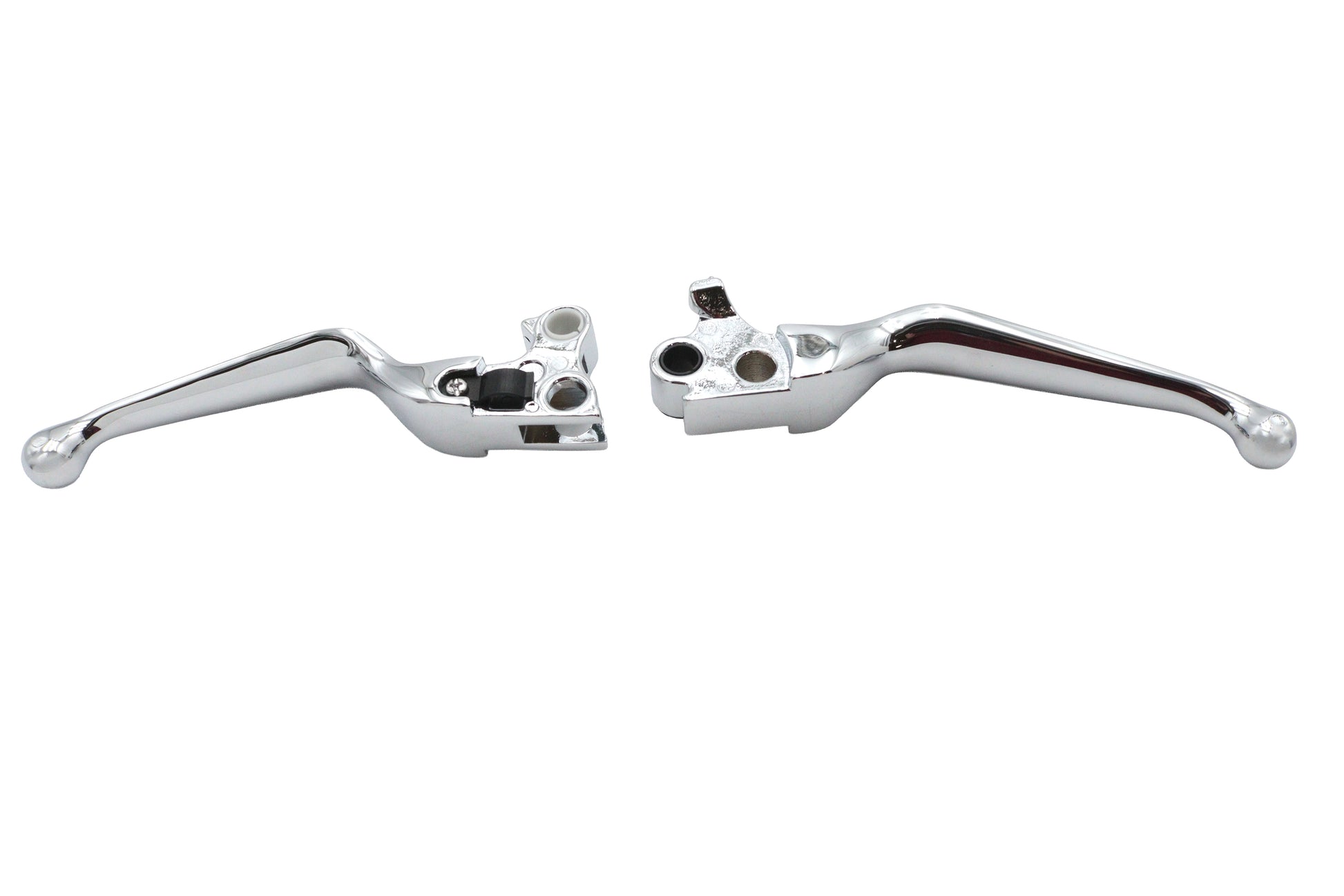 V-Twin Chrome V-Cut Hand Lever Set for Harley Davidson FLST (1996-2005)