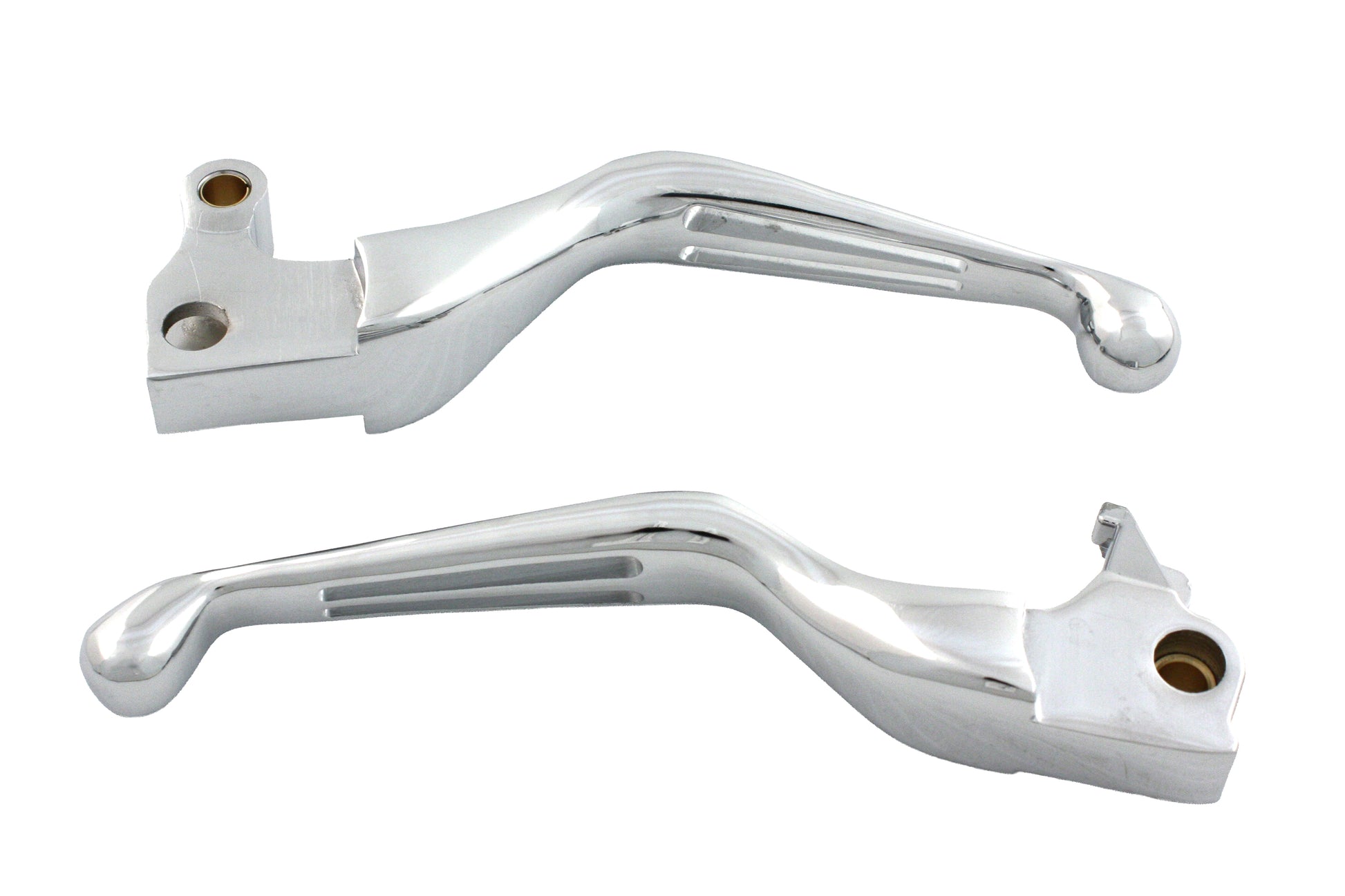V-Twin Chrome Slotted Hand Lever Set for Harley Davidson XL (2004-2006)