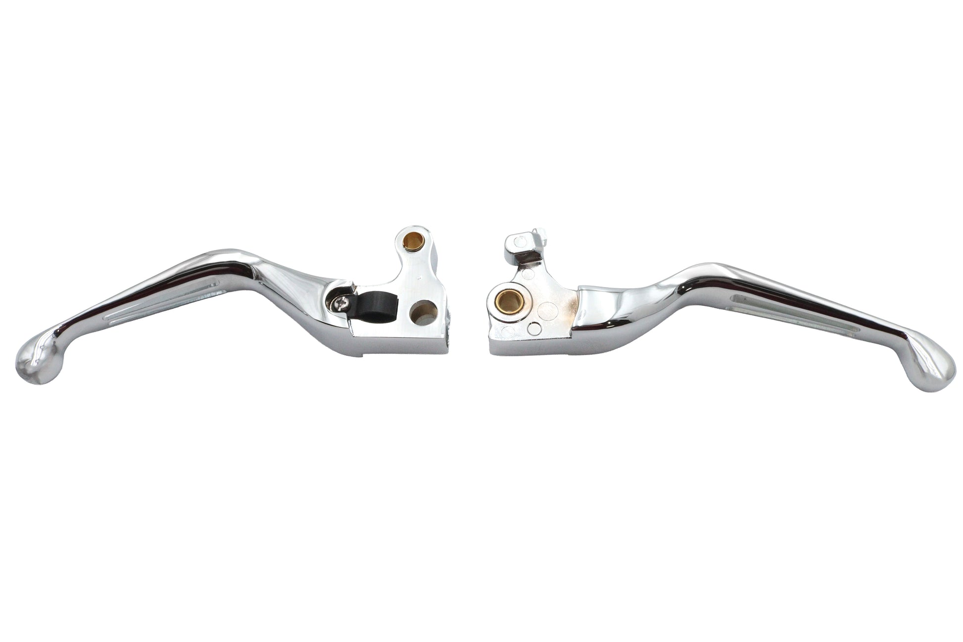 V-Twin Chrome Slotted Hand Lever Set for Harley Davidson XL (2004-2006)