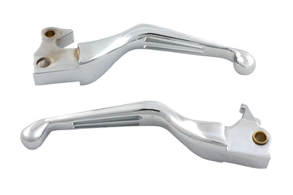 V-Twin Chrome Slotted Hand Lever Set Part H07-0582 for Harley Davidson XL (2007-2013)