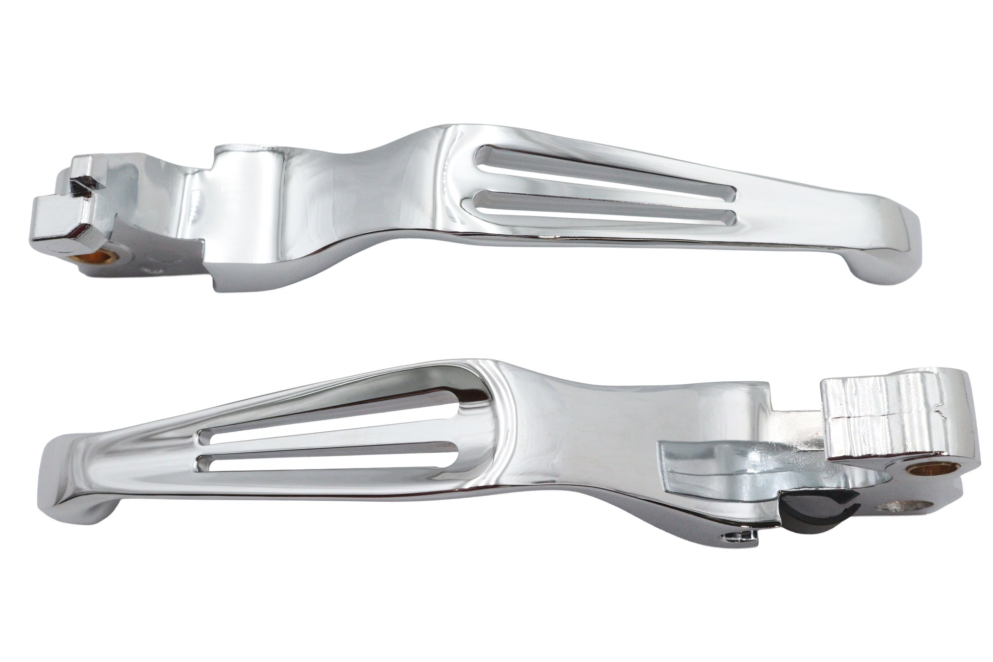 V-Twin Chrome Slotted Hand Lever Set Part H07-0582 for Harley Davidson XL (2007-2013)