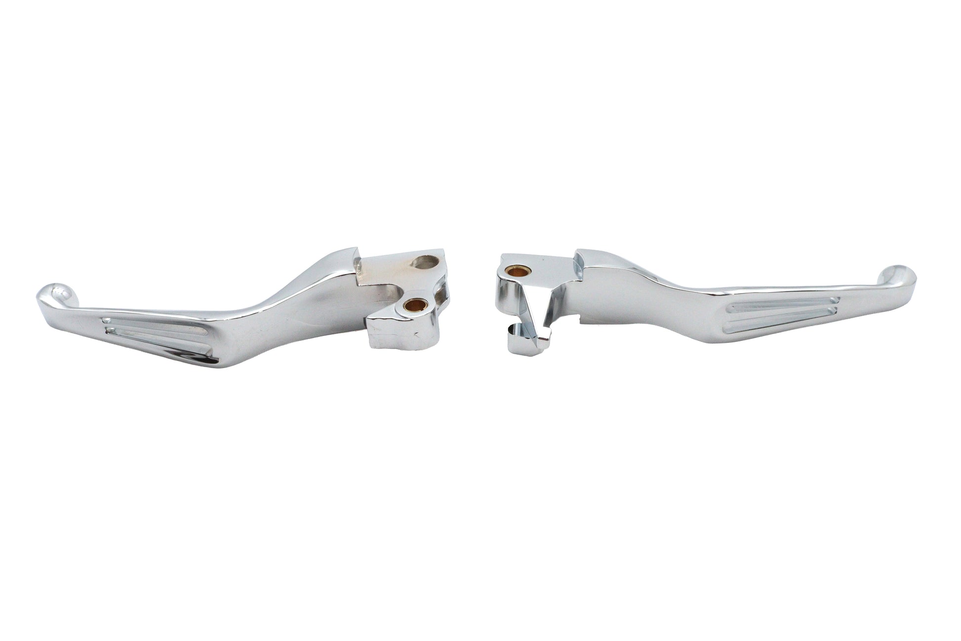 V-Twin Chrome Slotted Hand Lever Set Part H07-0582 for Harley Davidson XL (2007-2013)