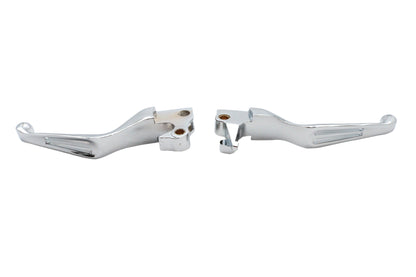 V-Twin Chrome Slotted Hand Lever Set Part H07-0582 for Harley Davidson XL (2007-2013)