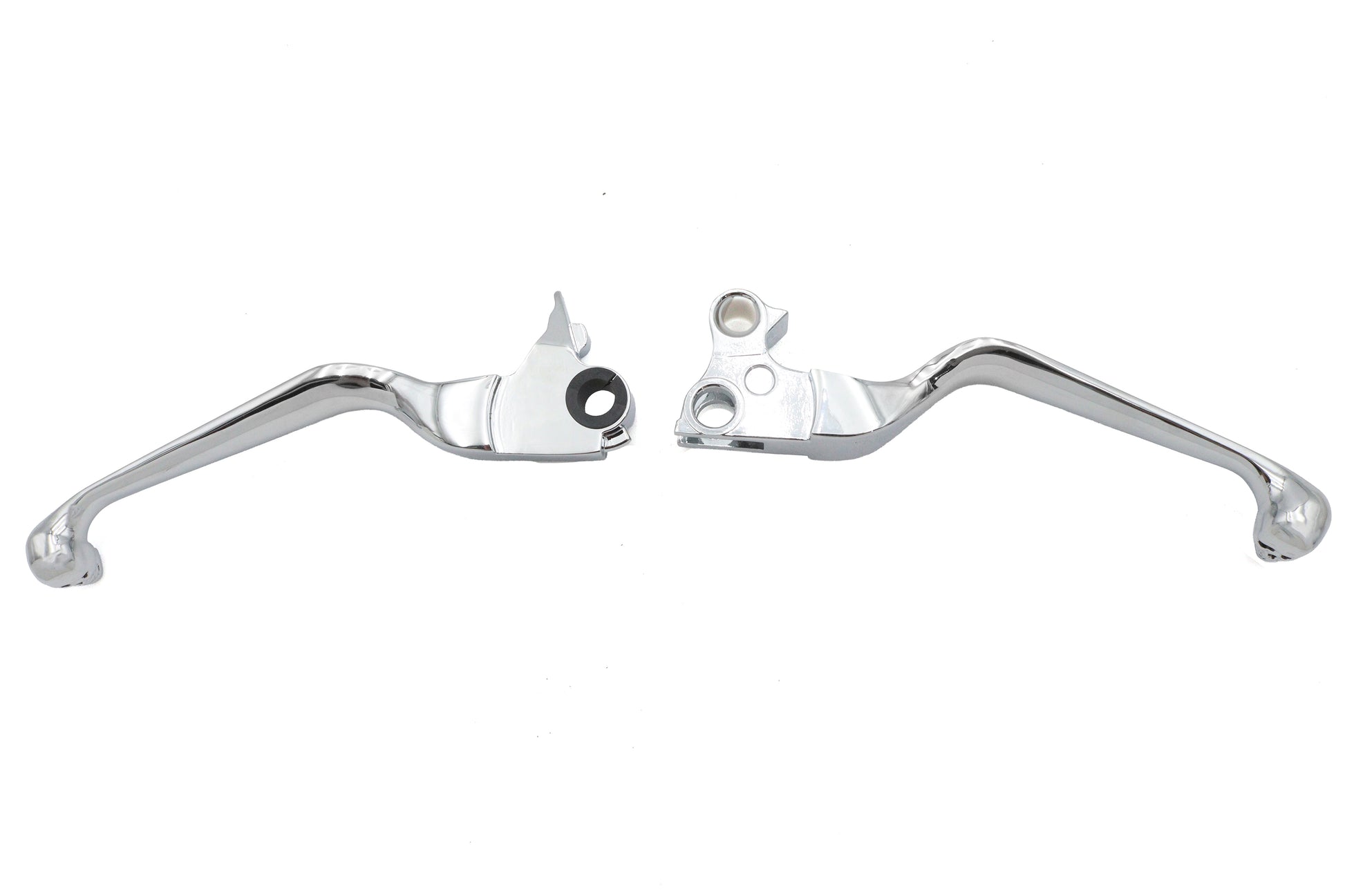 V-Twin Chrome Contour Hand Lever Set with Skull Ends for Harley Davidson FLST