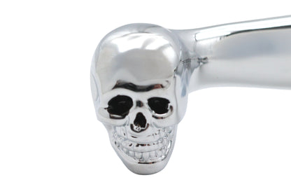 V-Twin Chrome Contour Hand Lever Set with Skull Ends for Harley Davidson FLST