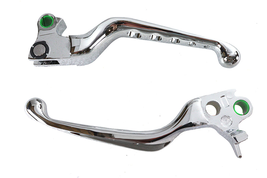V-Twin Chrome Drilled Hand Lever Set for Harley Davidson FXST (1996-2005) - Part H07-0578