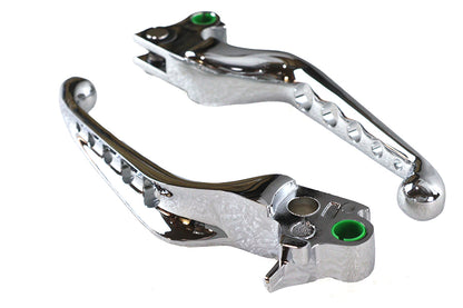 V-Twin Chrome Drilled Hand Lever Set for Harley Davidson FXST (1996-2005) - Part H07-0578