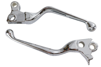 V-Twin Chrome Slotted Hand Lever Set for Harley Davidson FXST (1996-2005) - Part 07-0569