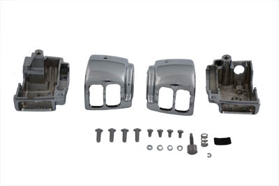 V-Twin Handlebar Switch Housing Kit Chrome - Fits Harley Davidson FXD (1996-2005)
