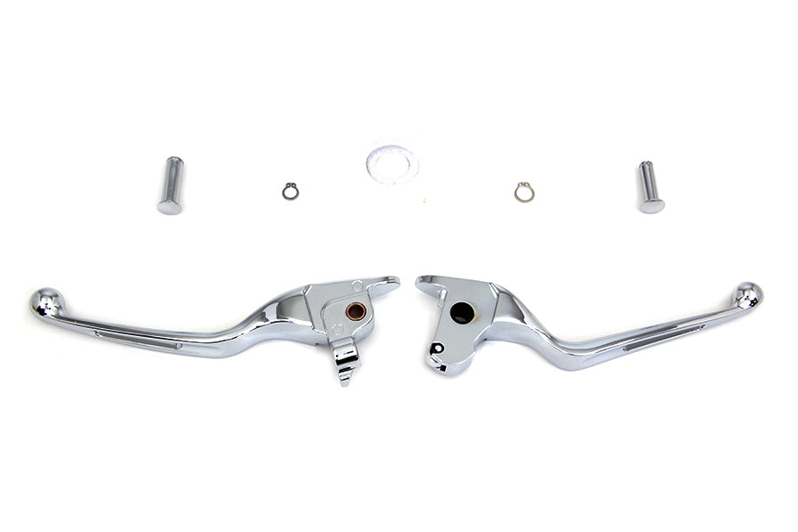 MCM Chrome Vortex Hand Lever Set for Harley Davidson FLT 2014-2016