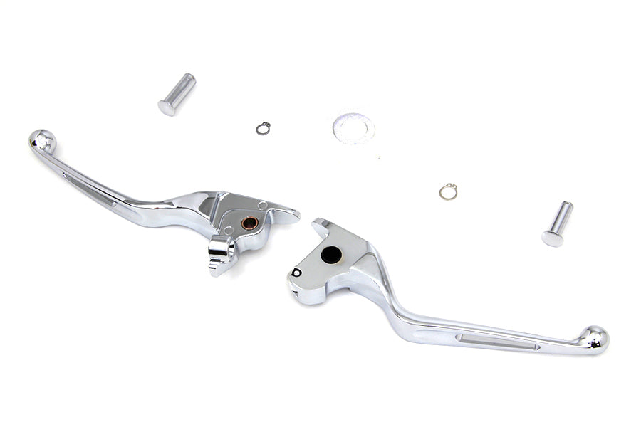 MCM Chrome Vortex Hand Lever Set for Harley Davidson FLT 2014-2016