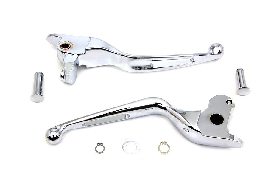 MCM Chrome Vortex Hand Lever Set for Harley Davidson FLT 2014-2016