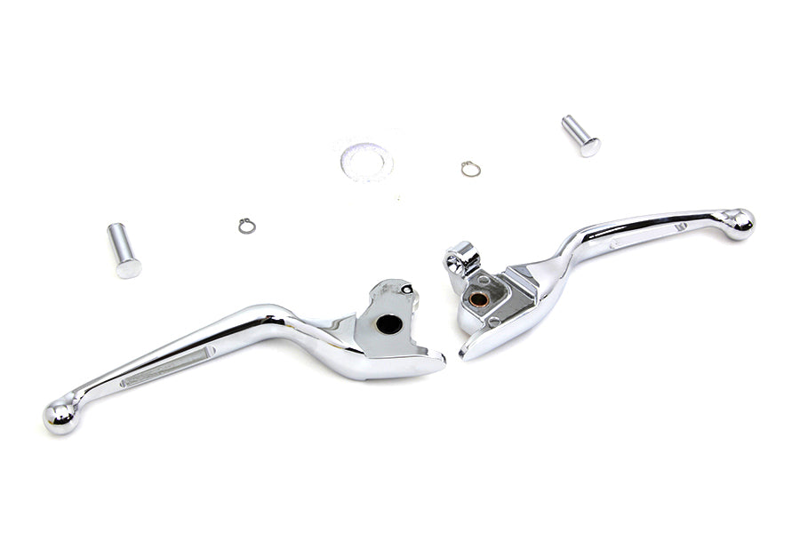 MCM Chrome Vortex Hand Lever Set for Harley Davidson FLT 2014-2016