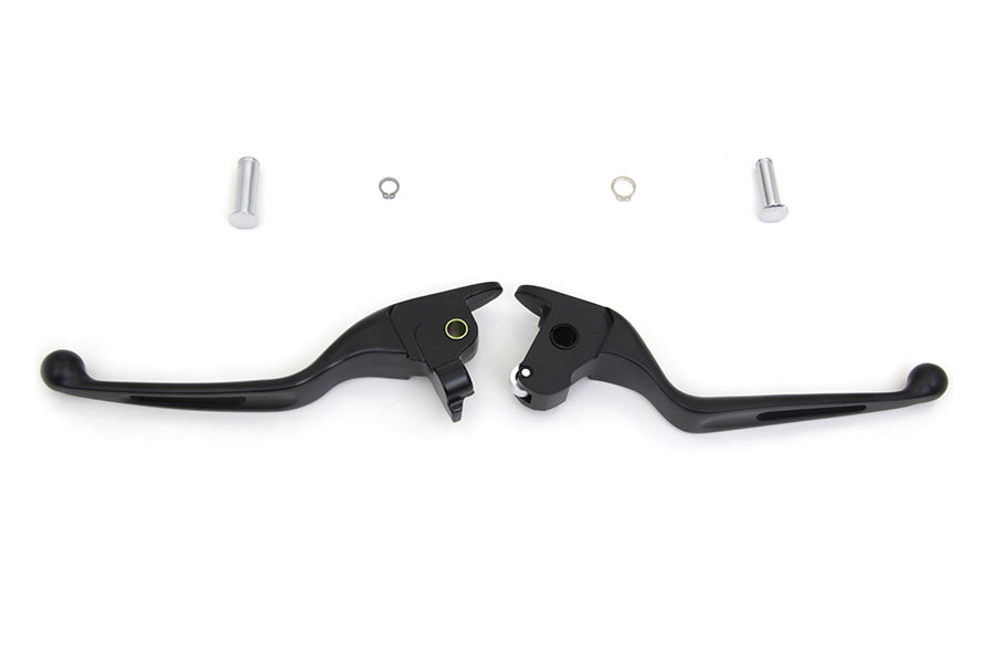 MCM Black Vortex Hand Lever Set for Harley Davidson FLT - Part #053807