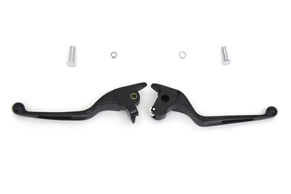 MCM Black Vortex Hand Lever Set for Harley Davidson FLT - Part #053807