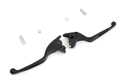 MCM Black Vortex Hand Lever Set for Harley Davidson FLT - Part #053807