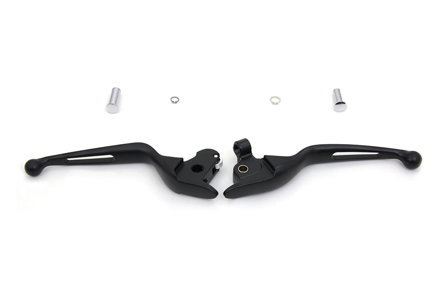 MCM Black Vortex Hand Lever Set for Harley Davidson FLT - Part #053807