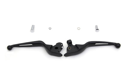 MCM Black Vortex Hand Lever Set for Harley Davidson FLT - Part #053807