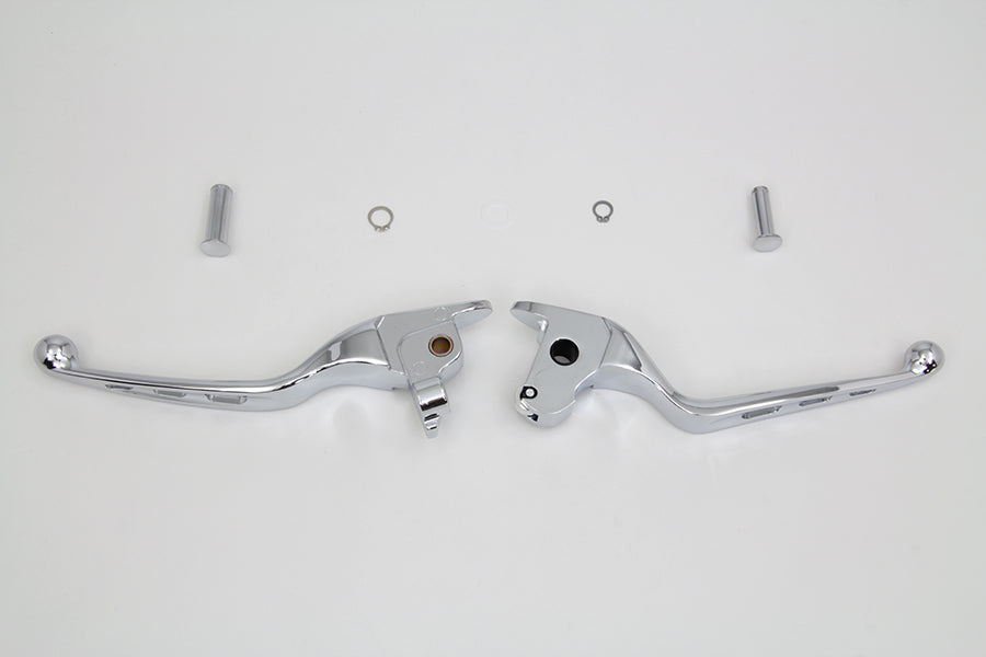 MCM Chrome Drilled Hand Lever Set for Harley Davidson FLT (2014-2016)