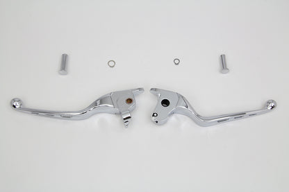 MCM Chrome Drilled Hand Lever Set for Harley Davidson FLT (2014-2016)