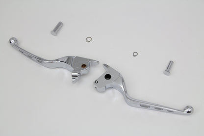 MCM Chrome Drilled Hand Lever Set for Harley Davidson FLT (2014-2016)