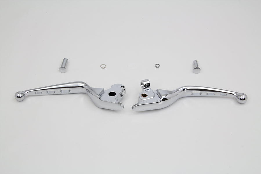 MCM Chrome Drilled Hand Lever Set for Harley Davidson FLT (2014-2016)
