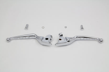 MCM Chrome Drilled Hand Lever Set for Harley Davidson FLT (2014-2016)
