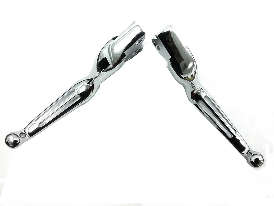 MCM Chrome Slotted Hand Lever Set for Harley Davidson XL (2014-2016)