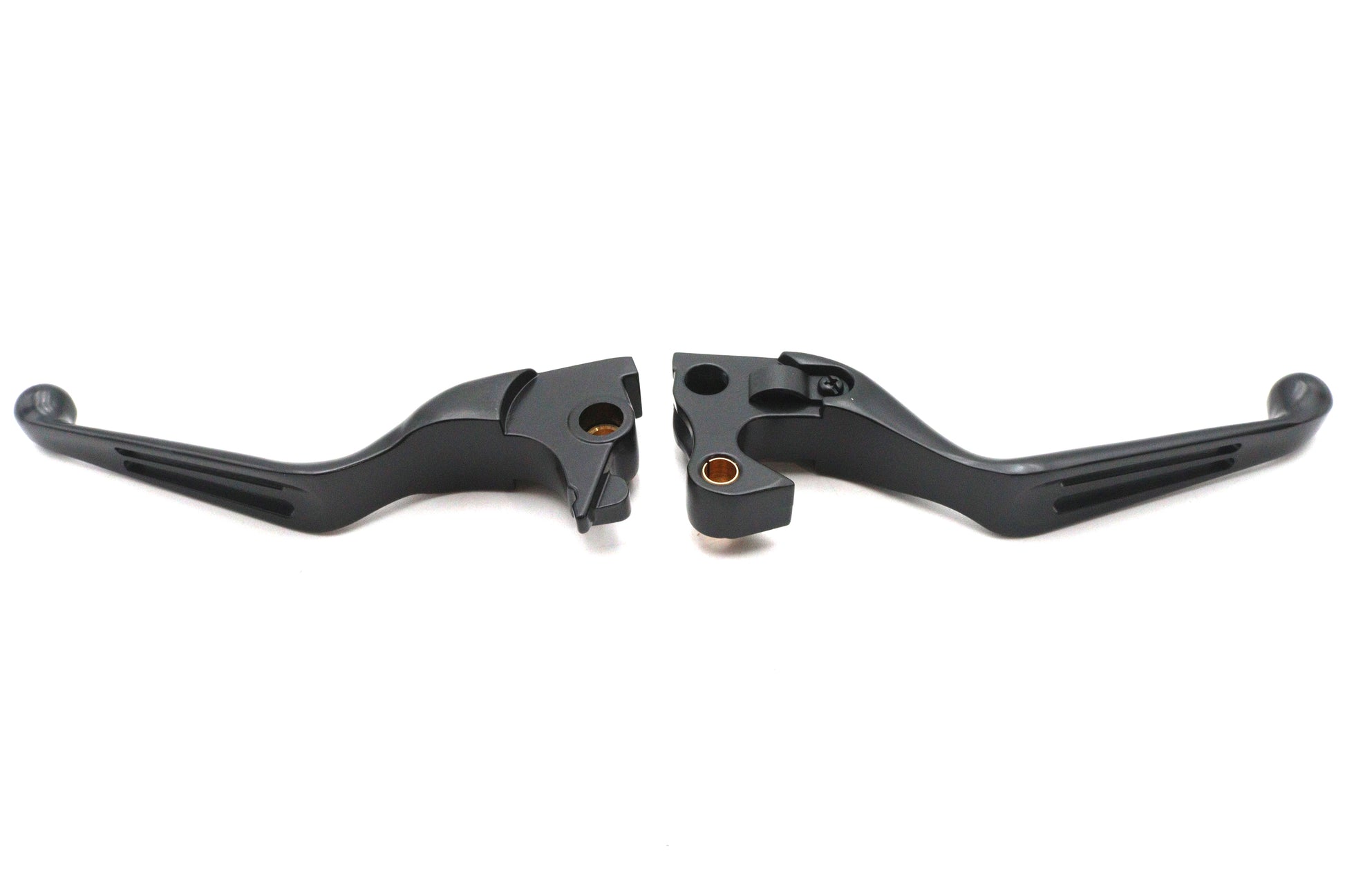 MCM Black Slotted Hand Lever Set for Harley Davidson XL (2014-2016)