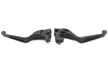 MCM Black Slotted Hand Lever Set for Harley Davidson XL (2014-2016)