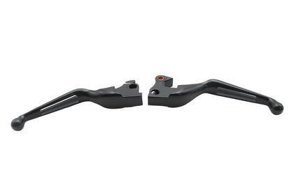 MCM Black Slotted Hand Lever Set for Harley Davidson XL (2014-2016)
