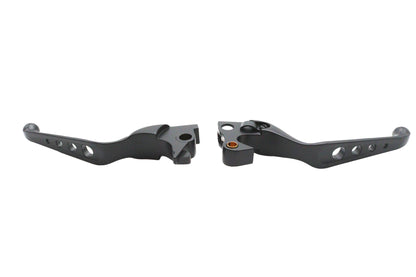 MCM Black Drilled Hand Lever Set for Harley Davidson XL - Part 053549