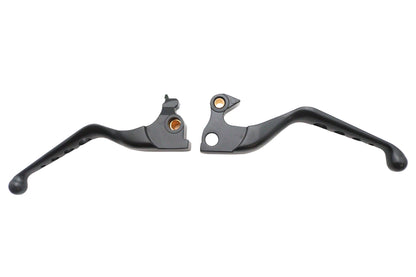 MCM Black Drilled Hand Lever Set for Harley Davidson XL - Part 053549