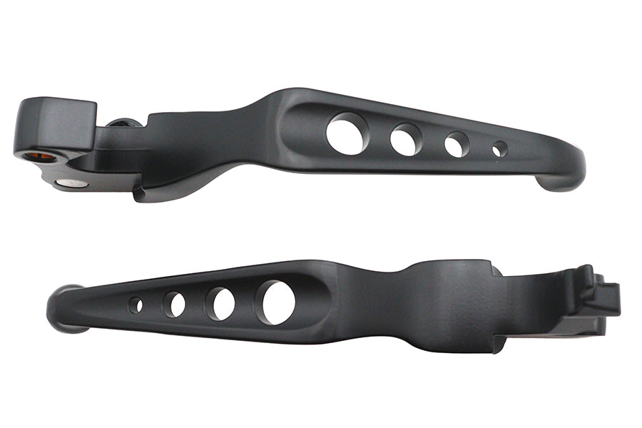 MCM Black Drilled Hand Lever Set for Harley Davidson XL - Part 053549