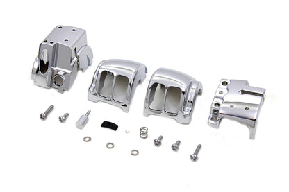 V-Twin Handlebar Control Switch Housing Kit Chrome for Harley Davidson FLST and FXST