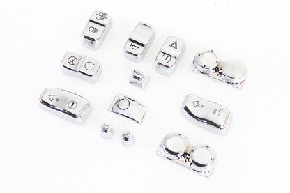 V-Twin Handlebar Switch Cap Set Chrome for Harley Davidson FLHTCU and FLHTCUL