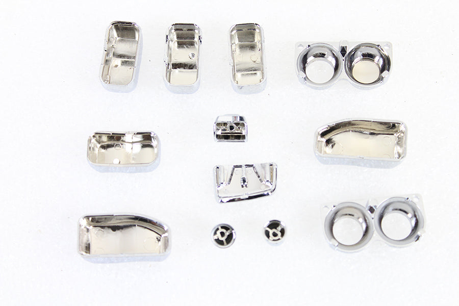 V-Twin Handlebar Switch Cap Set Chrome for Harley Davidson FLHTCU and FLHTCUL