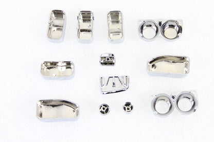 V-Twin Handlebar Switch Cap Set Chrome for Harley Davidson FLHTCU and FLHTCUL