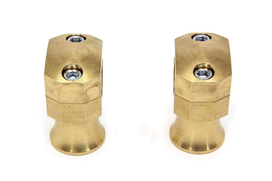 V-Twin Shorty Style Brass Riser Set for 1 Inch Handlebars