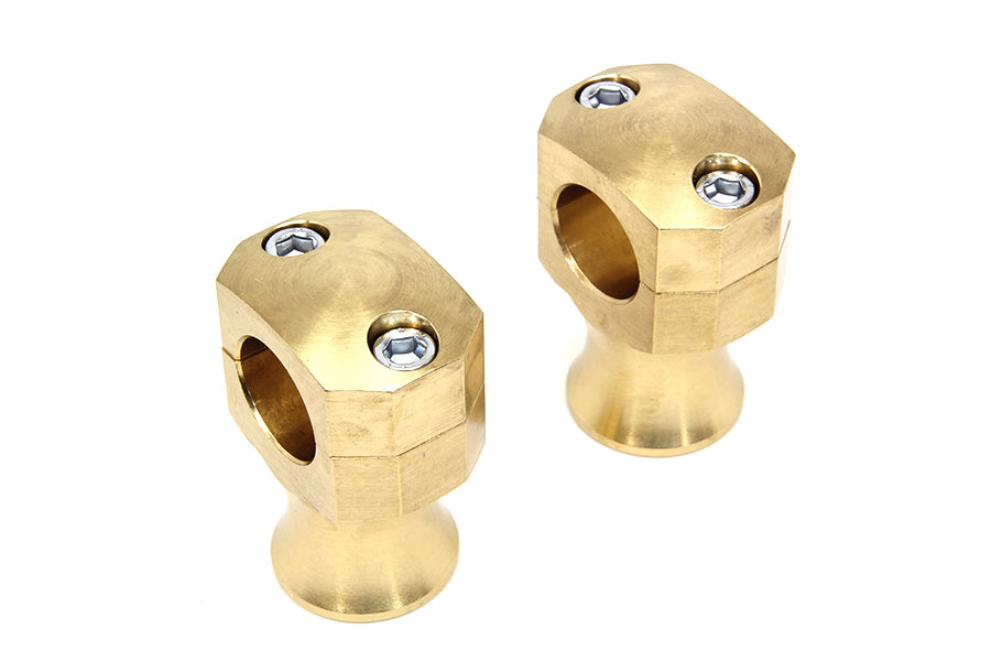 V-Twin Shorty Style Brass Riser Set for 1 Inch Handlebars